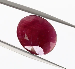 15 x 13 mm Big Size Natural Loose Ruby Oval Cut Purplish Pink Gemstone 8.51 Ct - Picture 1 of 17