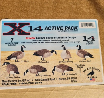 Big Al's Silhouette Silo X14 Pack Canada Goose Decoy Decoys Greater Full Color - Image 1 of 4