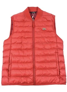 Lacoste Mens Puffer Vest Jacket New Red 54-L Thermore Water Repellent $198.00 - Picture 1 of 3