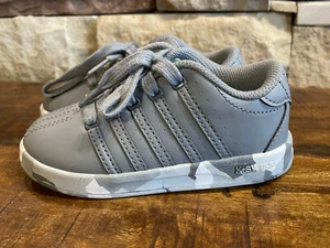 K-Swiss Infant Gray Camo Leather Athletic Shoes Size 8 - Picture 1 of 7