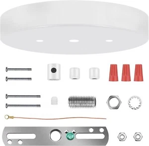 6 Inches Light Fixture Ceiling Canopy Kit Pendant 6 Inch, White - Picture 1 of 8