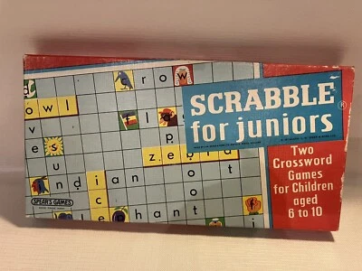 VINTAGE SCRABBLE FOR JUNIORS RARE BOARD GAME SPEARS 1973      100% complete - Image 1 of 3
