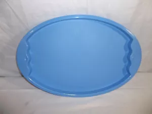 Tupperware Impressions Deltablau großes eiförmiges Serviertablett - Bild 1 von 9
