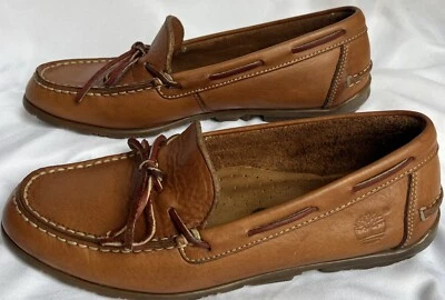 Mocasines Timberland Mocasín Cuero Tostado Conducción Sin Cordones Para Todo Clima Para Hombres Talla 8M Foto 1 de 4