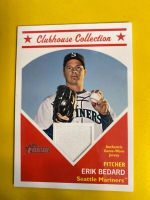 RS25918  2008 Topps Heritage Clubhouse Collection  Erik Bedard MARINERS JERSEY - Image 1 of 2