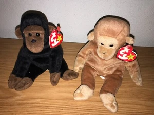 2 DE COLECCIÓN TY BEANIE BABIES, MONO BONGO y MONO CONGO CON ETIQUETAS - Imagen 1 de 15
