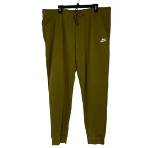 Pantaloni della tuta Nike Essential in pile jogger donna XXL verde oliva nuovi con etichette - Foto 1 di 7