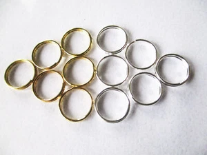 Small Split Key Rings 10mm diameter, 4 colours, pkt 50, 100 for jewellery, - Picture 1 of 12
