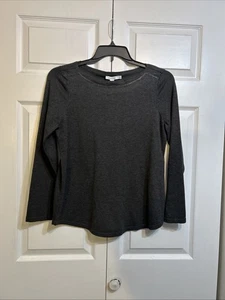 NWT Chico's Pullover Sweater Bateau Long Sleeve Top Size 1 (M) Embellished Gray - Picture 1 of 11