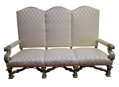 Antique Renaissance Hall Settee, Sofa, ​58″H X 84″W, PA6864 - Image 1 of 4