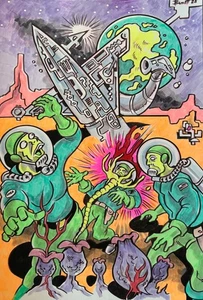 FACE HUGGER.   MIKE BENNETT'S  ORIGINAL  ART   (2025) 11/03/2025 - Picture 1 of 1