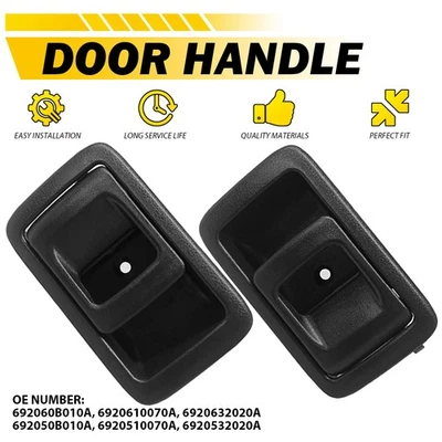 Manija negra para puerta interior Paseo 4Runner 1996-2002 Toyota 1992-99 2 piezas derecha y derecha Foto 1 de 4