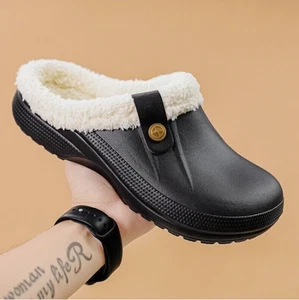 Heiß Herren Damen klassisch gefüttert warm Kunstfell Slipper Slipper Paar Clogs Größe - Bild 1 von 19