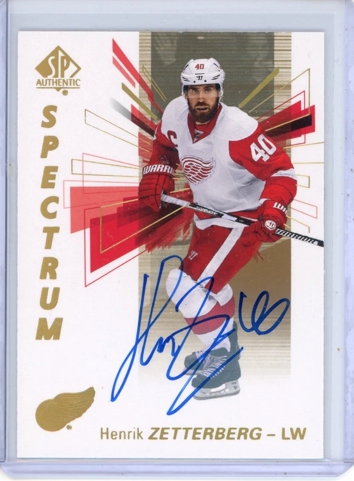 2016-17 SP Authentic Henrik Zetterberg 40 Spectrum Gold Auto Detroit Red Wings - Image 1 of 1