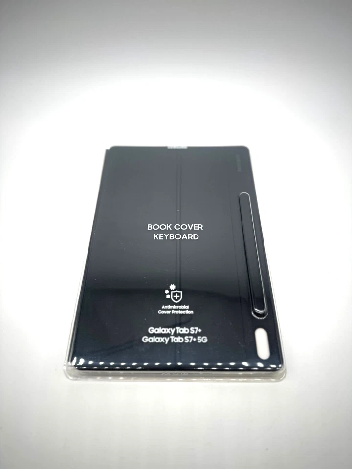 Teclado con cubierta de libro Samsung para Samsung Galaxy Tab S7+, S7+ 5G negro nuevo sellado Foto 1 de 4