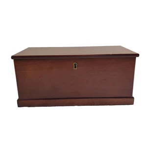 Vintage 93 The Bombay Company Jewelry Watch Box 13X6 Collectors Box Brown Wood - Picture 1 of 11