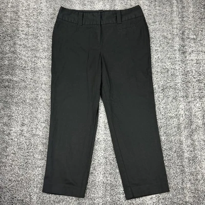 Larry Levine Petite Mujer Talla 10P Negro Recortado Carrera Vestido Pantalones Pierna Recta Foto 1 de 4