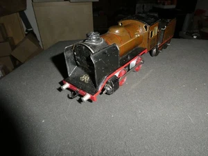 Märklin R 890 Spur 0 Blech braune Dampf Lok & Tender Uhrwerk läuft 40ies Top - Bild 1 von 7