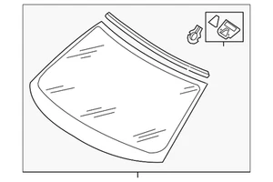 Genuine Audi Windshield 8W6-845-099-AB-NVB - Picture 1 of 2