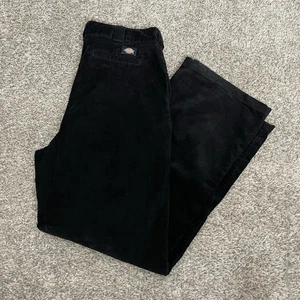 Pantalones de pana Dickies para mujer 14 regulares 34x31 negros calce ancho pierna recta nuevos sin etiquetas - Imagen 1 de 11