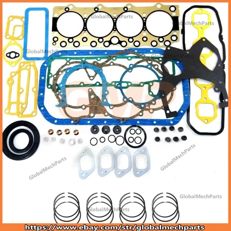 4BD1 overhaul Full Gasket Set+Piston ring for Isuzu NPR Truck Hitachi EX100 - Image 1 of 1