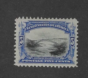 US Scott 297, 5 cent ultramarine & black,Niagra Falls,MNH,1903, XF+,scv. $1150 - Picture 1 of 2