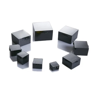 Black Storage Box Plastic with Hinged Lid Crafts Storage Organiser Medicine Box - Image 1 of 4