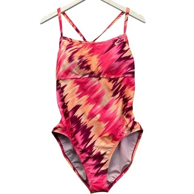NIKE SWIMMING SUIT BRA PADDING One Piece Women’s Size XL Multicolor - Image 1 of 4