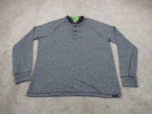 Faherty Shirt Mens Medium Gray Cloud Cotton Henley Casual Long Sleeve - Picture 1 of 12