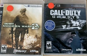 Call Of Duty : Modern Warfare 2 PS3  & Call Of Duty Ghosts (PlayStation 3, 2009) - Picture 1 of 5