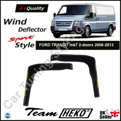 FORD TRANSIT MK7 2-doors 2006-2013 2-pc Wind Deflectors HEKO Tinted