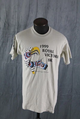 Vintage Graphic T-shirt - 1999 Royal Victoria 8k Haida Eagle Graphic -Mens Large - Image 1 of 4
