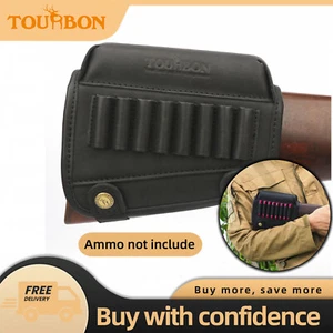 TOURBON Leather Cheek Riser Rest Buttstock Comb Raise Cartridges Ammo Holder NEW - Picture 1 of 24