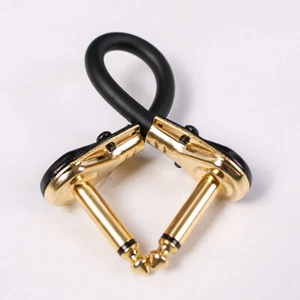 15/30 cm geräuschlos 6,35 mm Patchkabel Effekt-Pedal Leitung 6er-Pack 1/4" rechter Winkel - Bild 1 von 10