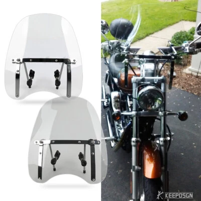 Deflector de parabrisas de 18"x16" para Harley Sportster Iron 883 1200 XL Foto 1 de 4
