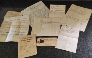 Antique Lot paper , Documents , Ephemera , Lock Haven & Mill Hall PA late 1890- - Picture 1 of 8