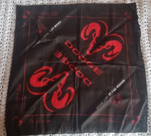 Dodge Ram Grab Life Black & Red Bandana Handkerchief 21 X 21 Made In USA - Picture 1 of 5