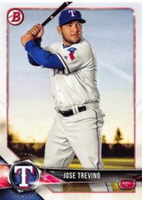 Jose Trevino 2018 Bowman Prospects Baseball card #BP27 Texas Rangers