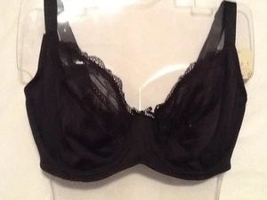 NWT Parfait Affinitas Nylon Full Coverage Bra #6702 BLACK 30D - Picture 1 of 8