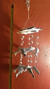 New NIB Porcelain Dolphins Wind Chime hand made $40+  retail - Picture 1 of 1