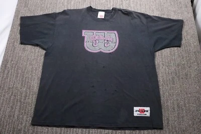 Camiseta Wilson Athletic Wear Para Hombre Thrashed 2XL Negra Grunge Patinador Desteñido Deportes Foto 1 de 4