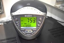 Radio reloj alarma Sony ICF-C1 negro 120 voltios 60Hz 5 vatios pantalla LCD  con cable AM/FM 27242872288 