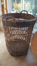 Anitque  European French Wicker Harvesting Gathering Basket - Massive