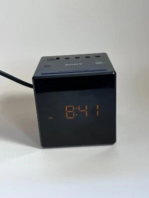 Sony ICF-C1 Black Cube AM / FM  Dual Alarm Clock Radio LCD Display Tested - Image 1 of 4