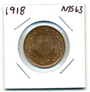 Canada. Large Cent. 1918 choice Uncirculated red and brown - Bild 1 von 2