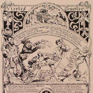 Asociación académica motivo colección gráficos estudiante histórico Berlín alrededor de 1890 - Imagen 1 de 7
