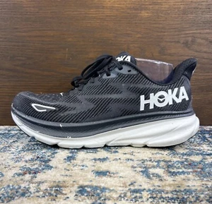 Hoka One One Clifton 9 Black/White Running Shoes 1127895-BWHT Men’s Sz 8.5D 42EU - Picture 1 of 13