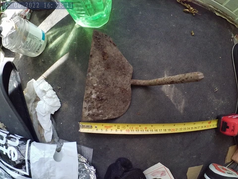 Garden Hoe tool Iron Vintage 50-100 year old Rustic Cover