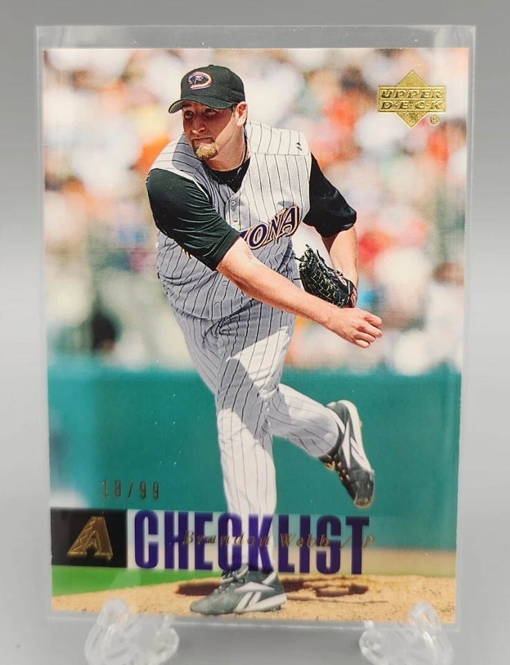 2006 Upper Deck Checklist Gold /99 Brandon Webb #1221 - Image 1 of 4