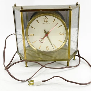 Vintage Mid Century Master Crafters Messing Mantel Tischuhr 911 elektrisch funktioniert! - Bild 1 von 10